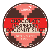 Load image into Gallery viewer, NEW: Choc Raspberry Coconut Slice Pastry Stout 500mL
