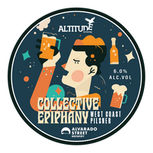 Load image into Gallery viewer, Collective Epiphany WC Pilsner - Alvarado St. Collab 440mL
