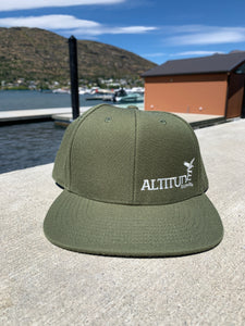 Snap Back Hat: Embroidered Army