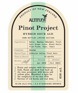 Pinot Project: Hybrid Sour Ale 650mL